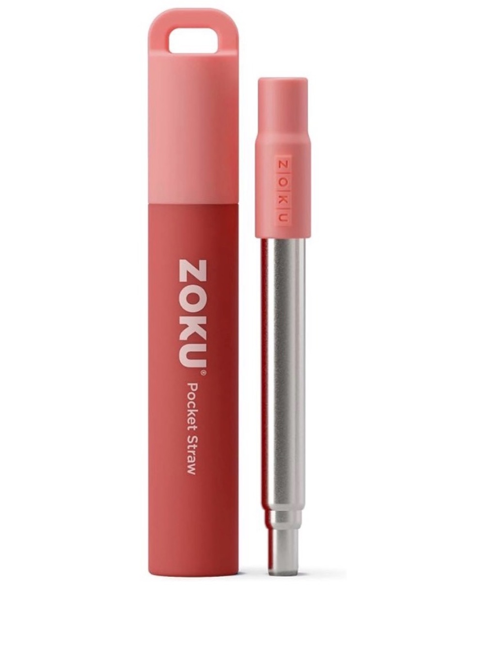 Zoku Red Pocket Straw - Portable Reusable Straw